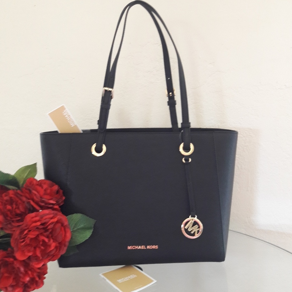 MICHAEL KORS LEATHER WALSH TOTE SHOULDER BAG